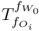$ T_{f_{O_{i}}}^{f_{W_{0}}} $